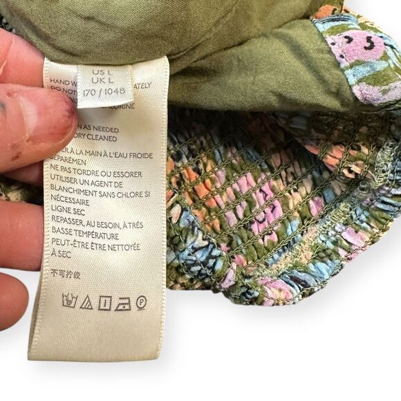 FREE PEOPLE Women’s Garden Combo Mabel Printed Long Sleeve Blouse Size Large - Picture 8 of 9